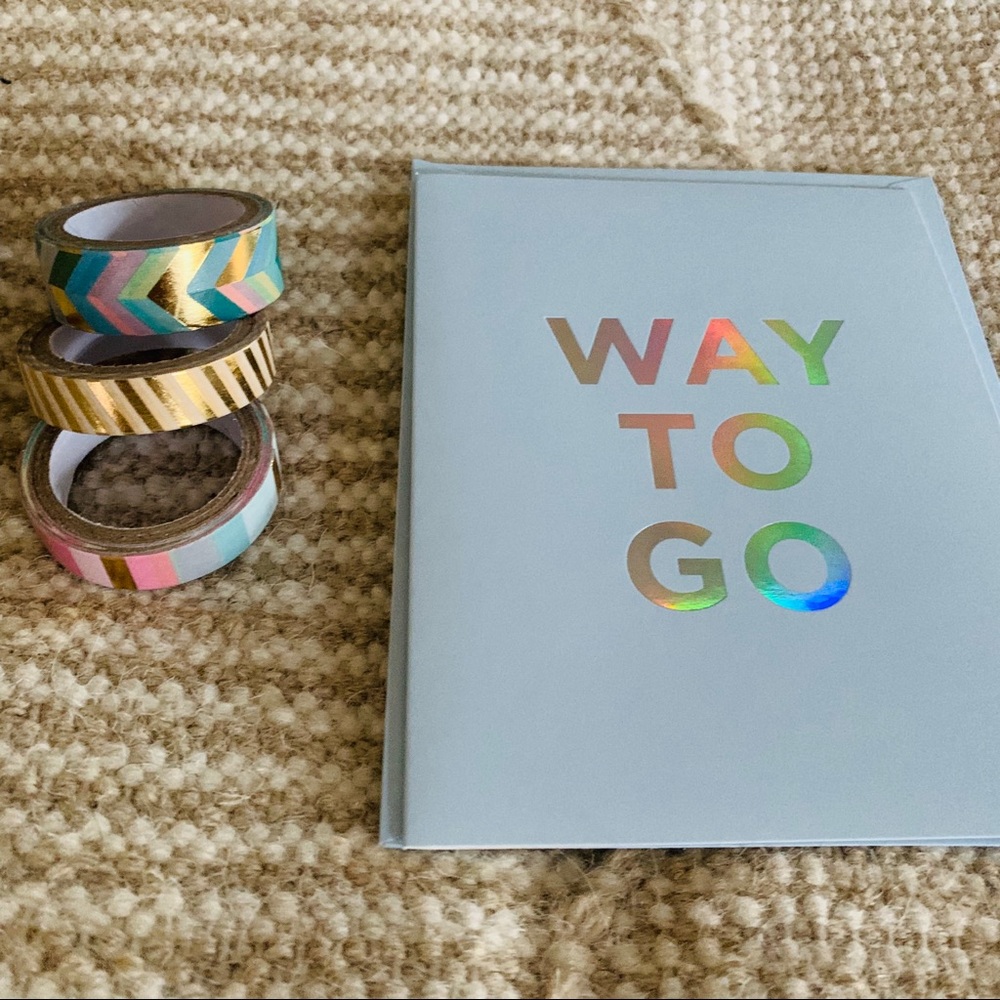 Gift Set 2 Geometric Notebooks + Notepad + Washi - Picture 5 of 8